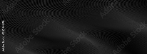 Black abstract background design. Modern wavy line pattern in monochrome colors. Premium stripe texture for banner, business backdrop. simple design
