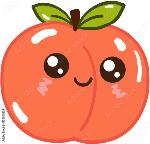 red peach cartoon