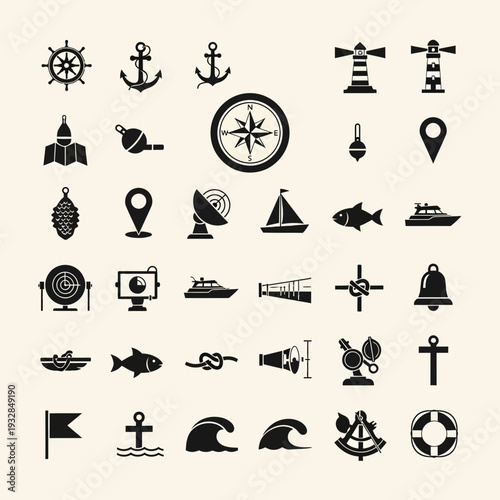 Discover a comprehensive collection of nautical and marine icons for all your maritime design needs, instantly adding a professional touch to any project.