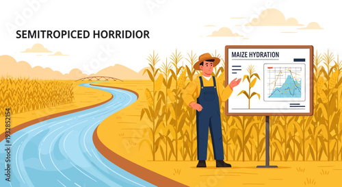 Farmer Explaining Maize Hydration Data on Whiteboard.