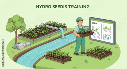 Hydroponic Seedling Training and Cultivation Process.