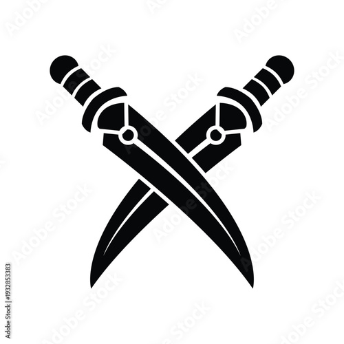 Obraz na płótnie dagger rpg fantasy weapon icon illustration