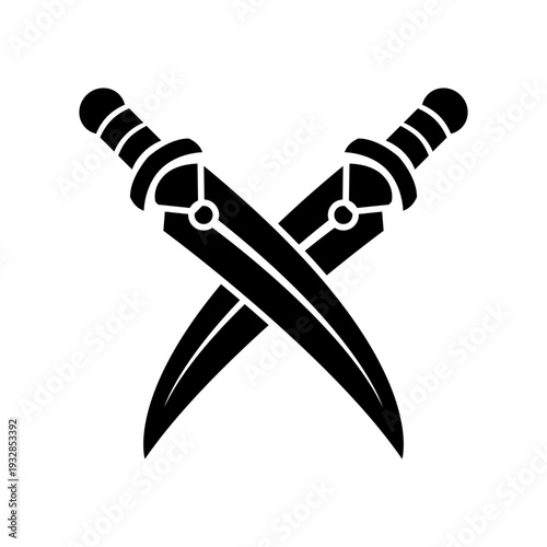 Obraz na płótnie dagger rpg fantasy weapon icon illustration