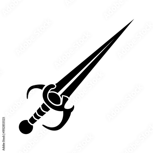 rapier rpg fantasy weapon icon illustration