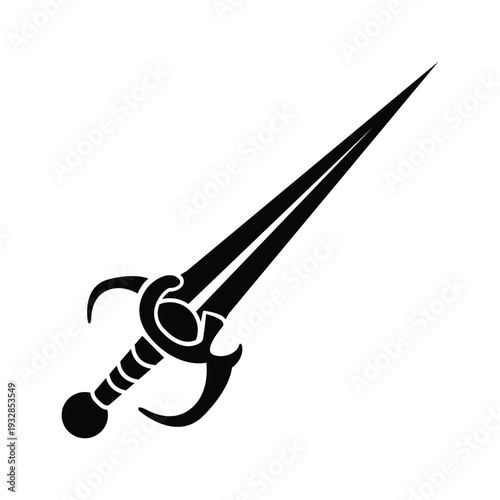 rapier rpg fantasy weapon icon illustration