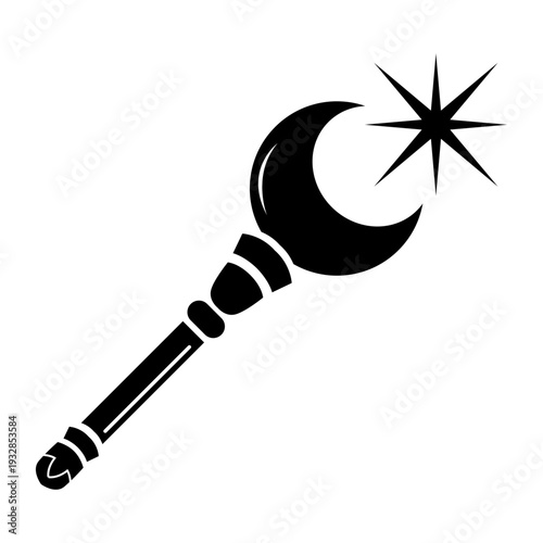 rod rpg fantasy weapon icon illustration