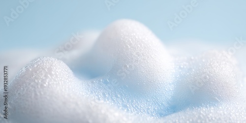 White foam with many bubbles on it