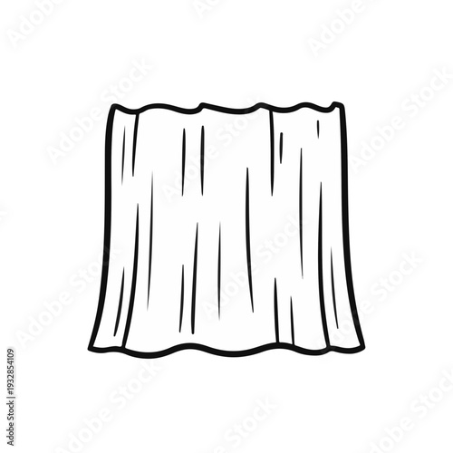 Fabric drapery folds vector for stage performance concealment and mystery reveal during theater season and Halloween