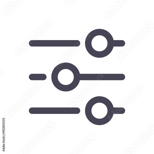 Horizontal Settings Slider Control UI Icon