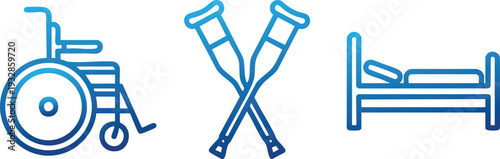 Wheelchair Crutches Hospital Bed