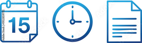 Calendar Time Management and Schedule Line Icon
