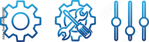 System Settings Configuration and Control Line Icon