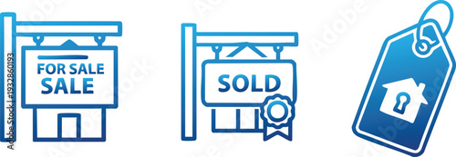 Property Management and Rental Line Icon