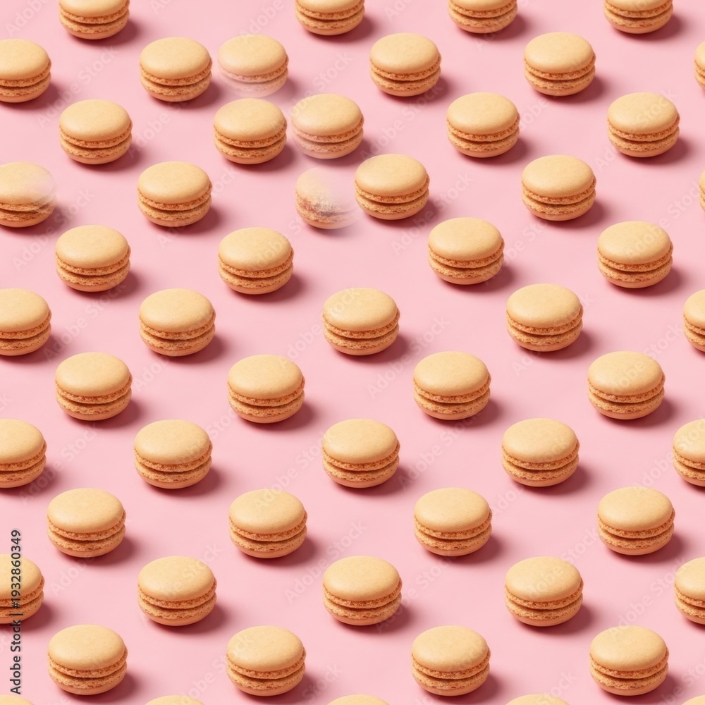 Obraz premium Pink Heart Marshmallow Pattern