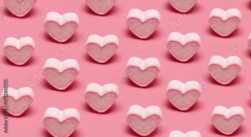 Pink Heart Marshmallow Pattern