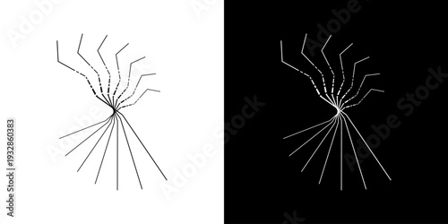 	
Dynamic abstract spiral sound wave rhythm lines. Circular spiral sound wave rhythm of lines. Circular futuristic abstract lines, black and white background.