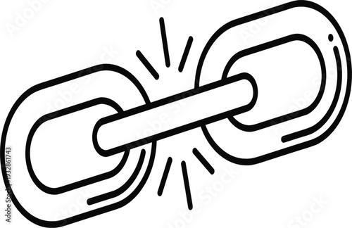 Orange kayak top view with crossed paddles vector illustration, geometric line art canoe for adventure water sports outdoor summer travel and recreation designs