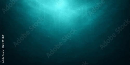 Underwater world with blue rays and bubbles