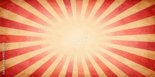 Grunge retro vintage sunburst background with rays and light effects