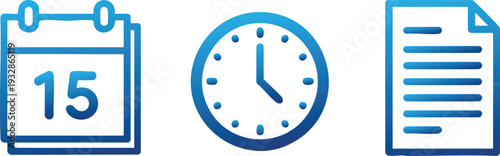 Calendar Time Management and Schedule Line Icon