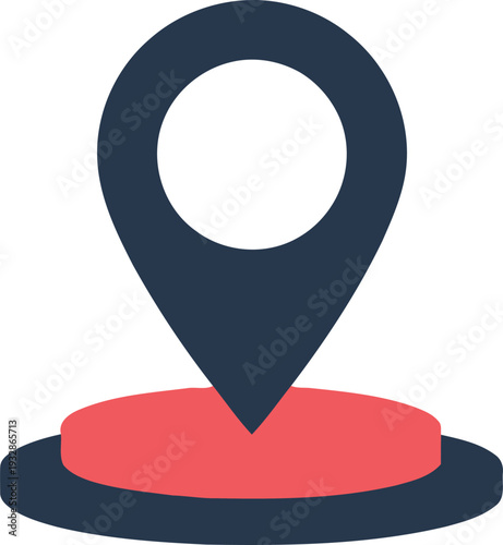 Location Pin Map Marker Icon Isolated on White Background