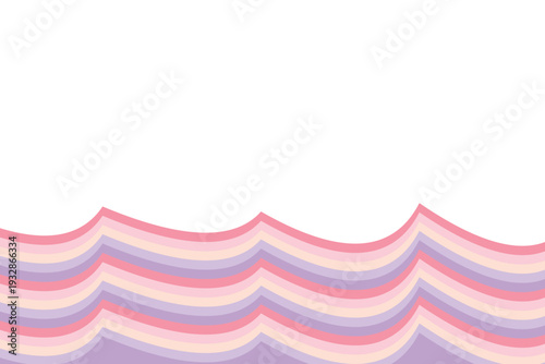 A vibrant and colorful wavy pattern in shades of pink, purple, and yellow on a white background
