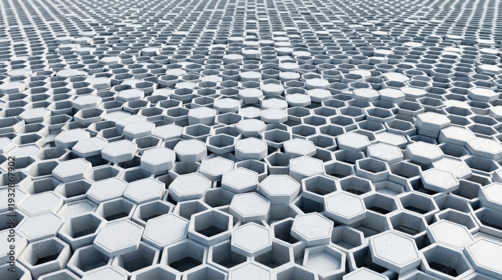 Fototapeta premium Hexagon Grid Pattern Seamless Abstract Geometry Design