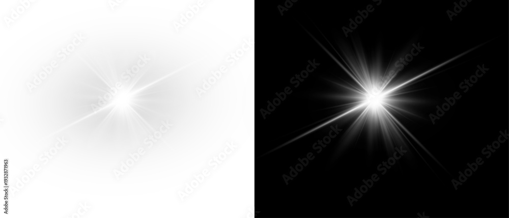 Φωτογραφία Bright sunlight with star shine flare overlay background