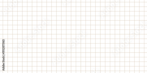 Light Brown Grid Checkered Seamless Paper Texture Pattern with Editable Lines on White Background, Modern Retro Minimal Vector Illustration for Grunge and Mixed Media Design