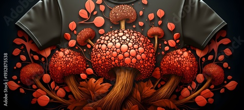 a rafflesia arnoldii vector illustration t-shirt design ,generative AI