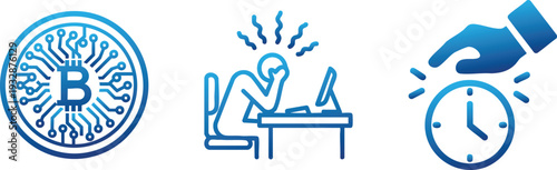 SEO Optimization and Business Growth Icons