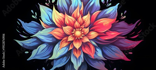 the Edelweiss Flower vector illustration t-shirt design ,generative AI