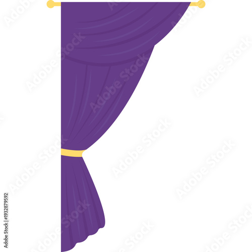 Flat Curtain Vector