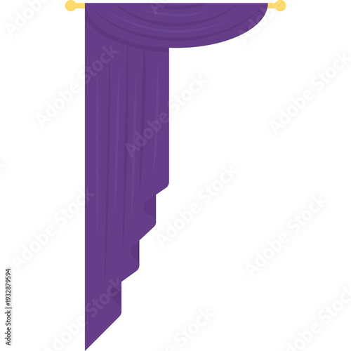 Flat Curtain Vector