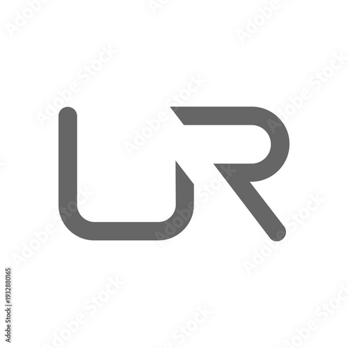 Letter UR logo icon isolated on white background