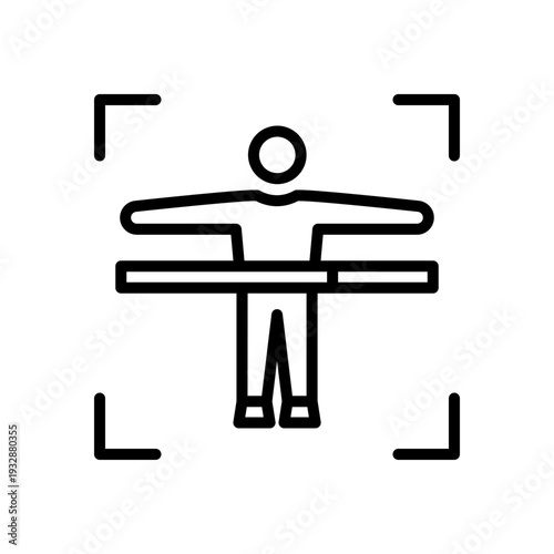 Body Scan Therapy Outline Illustration for Mindfulness Practice