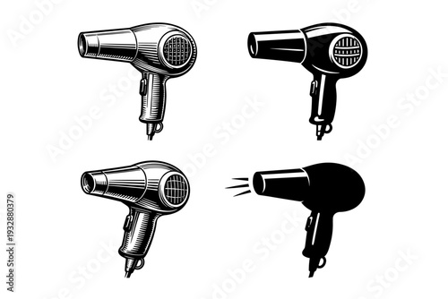 Vintage-inspired hair dryer collection with retro and silhouette desig