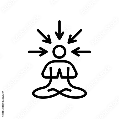 Concentration Outline Illustration for Mindfulness Practice