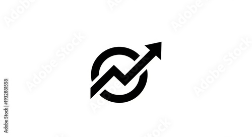Financial growth icon representing business success and upward trend.