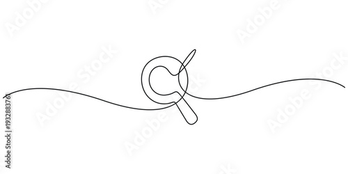 Continuous line drawing of a magnifying glass Minimalist one line art of a search icon for discovery and analysis Single line illustration of a loupe for research and finding solutions