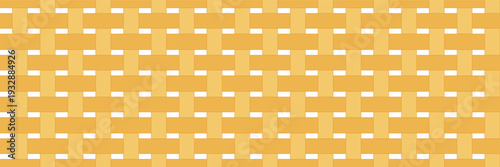Woven basket seamless pattern in warm beige tones. Simple flat wicker texture with horizontal and vertical strips on white background. Natural rattan style wallpaper