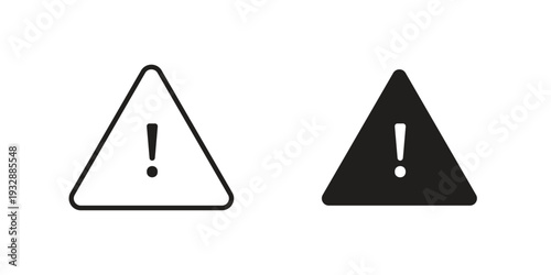 attention signs. Vector illustration. Editable stroke. Isolated icon suitable for web,