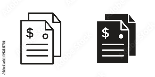 Bild auf Leinwand Bank statement icons