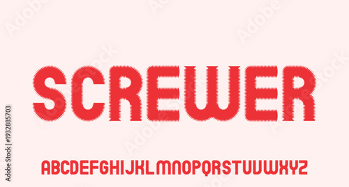 screwer. font combination between vintage and modern type style alphabet