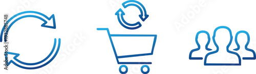 Retargeting Remarketing and Audience Line Icon