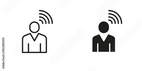 Brand awareness icons. Vector illustration. Editable stroke. Isolated icon suitable for web,