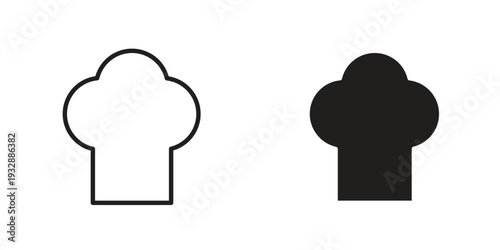 Chef icons. Vector illustration. Editable stroke. Isolated icon suitable for web,