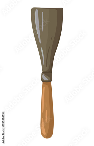 Spatula for sculpting and repairing. vector illustration.