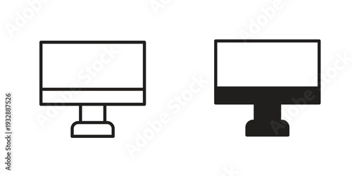 Computer icons. Vector illustration. Editable stroke. Isolated icon suitable for web,