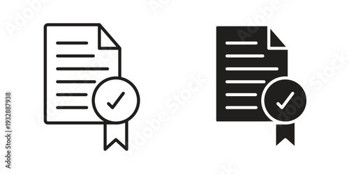 Diploma icons. Vector illustration. Editable stroke. Isolated icon suitable for web,